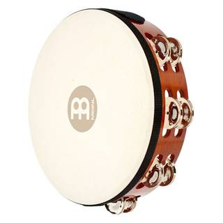 Meinl TAH2AB Traditional Goat-Skin Wood Tambourine, Steel