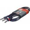 Stagg SYC1/PS2P E 6.3 mm TRS jack - 2x TS jack kabel 1 meter