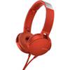 Sony MDR-XB550AP hoofdtelefoon rood