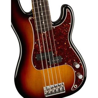 Fender American Professional II Precision Bass V RW 3-Color Sunburst 5-snarige elektrische basgitaar met koffer