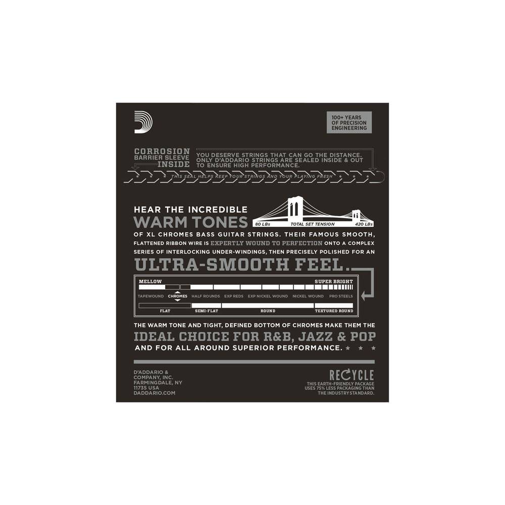 D'Addario ECB81M flatwound snarenset voor elektrische basgitaar