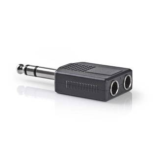 Nedis CAGP23940BK stereo audio adapter 6.35 mm male - 2x 6.35 female (10 st.)