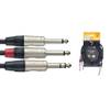Stagg NYC3-PS2PR Y-kabel Jack M stereo naar 2x Jack M mono 3m