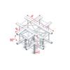 Showtec FQ30 Vierkant truss 024 5-weg kruis 90g