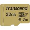 Transcend MicroSDHC UHS-I U3 32GB + Adapter Gold
