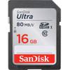 SanDisk Ultra 16GB SDHC UHS-I 80MB/s geheugenkaart