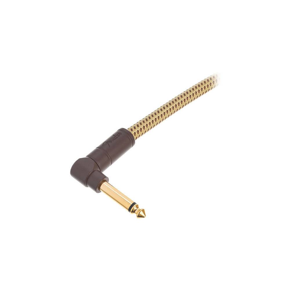 Fender Deluxe Cables instrumentkabel 5.5m geel recht+haaks