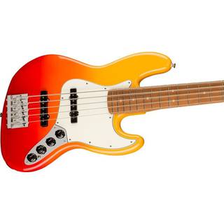 Fender Player Plus Jazz Bass V Tequila Sunrise PF 5-snarige elektrische basgitaar met gigbag