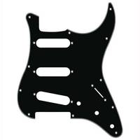 Fender slagplaat voor Stratocaster 3-laags zwart