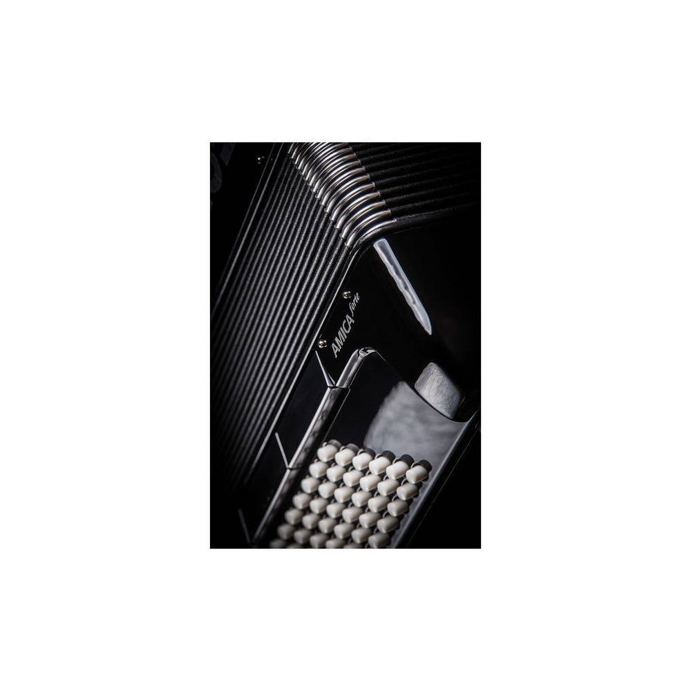 Hohner Amica Forte III 72 Zwart, Silent Key accordeon