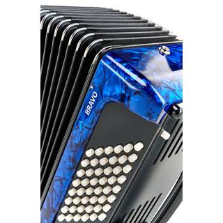 Hohner Bravo II 48 Blauw, Silent Key accordeon