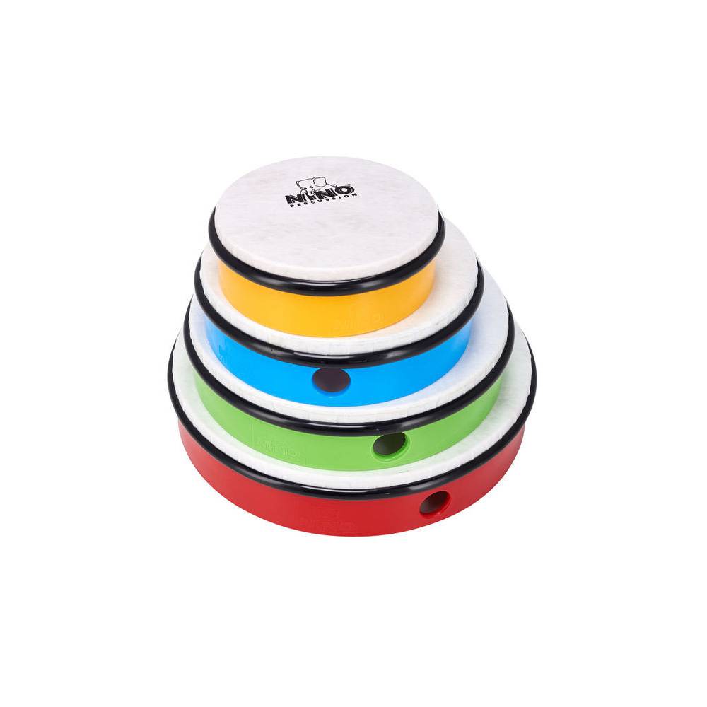 Nino Percussion NINOSET6 set gekleurde kindertrommels met tasje