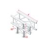 Showtec GQ30 Vierkant truss 017 3-weg T-stuk 90g