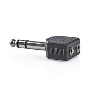 Nedis CAGP23922BK stereo audio adapter 6.35 mm male - 2x 3.5 mm female
