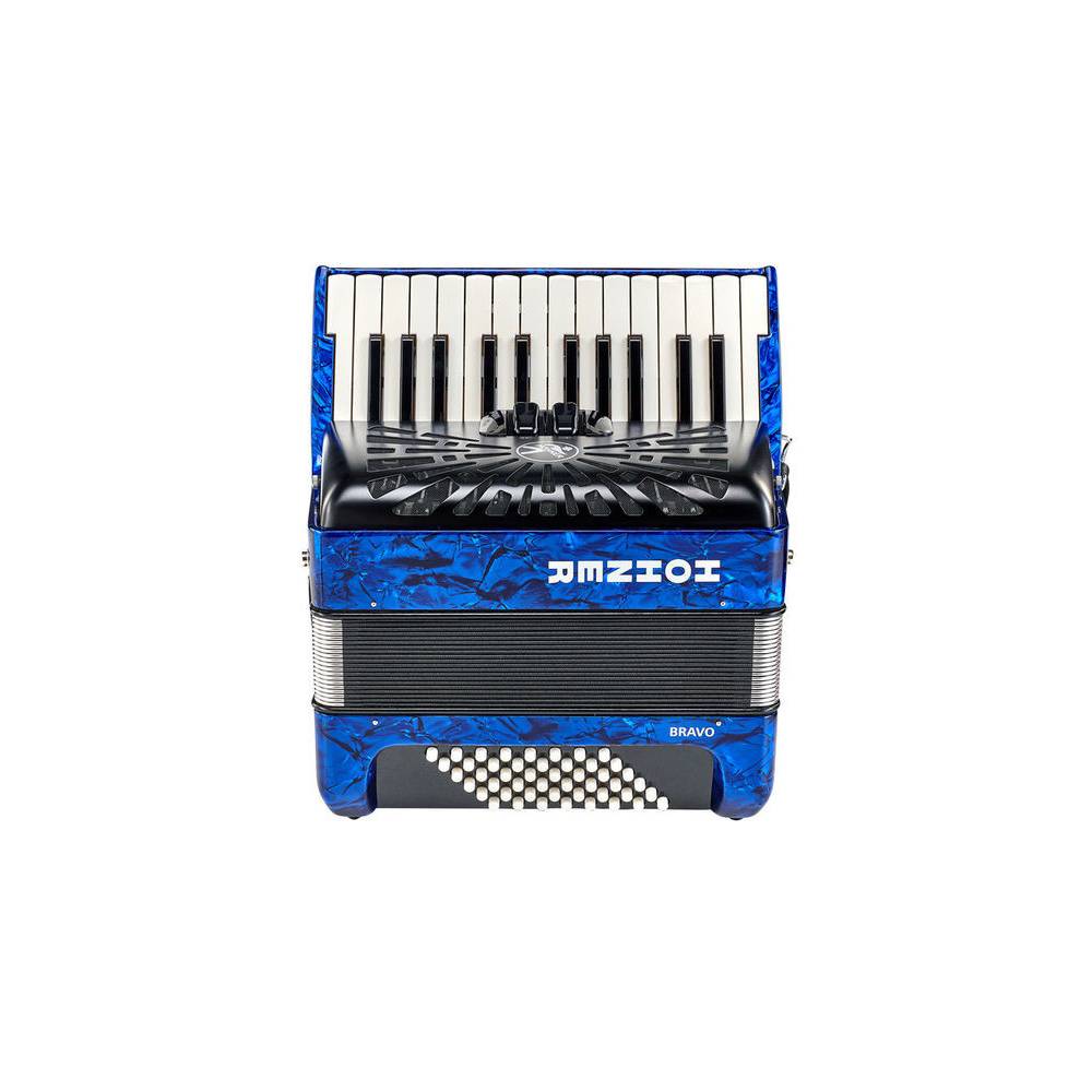 Hohner Bravo II 48 Blauw, Silent Key accordeon