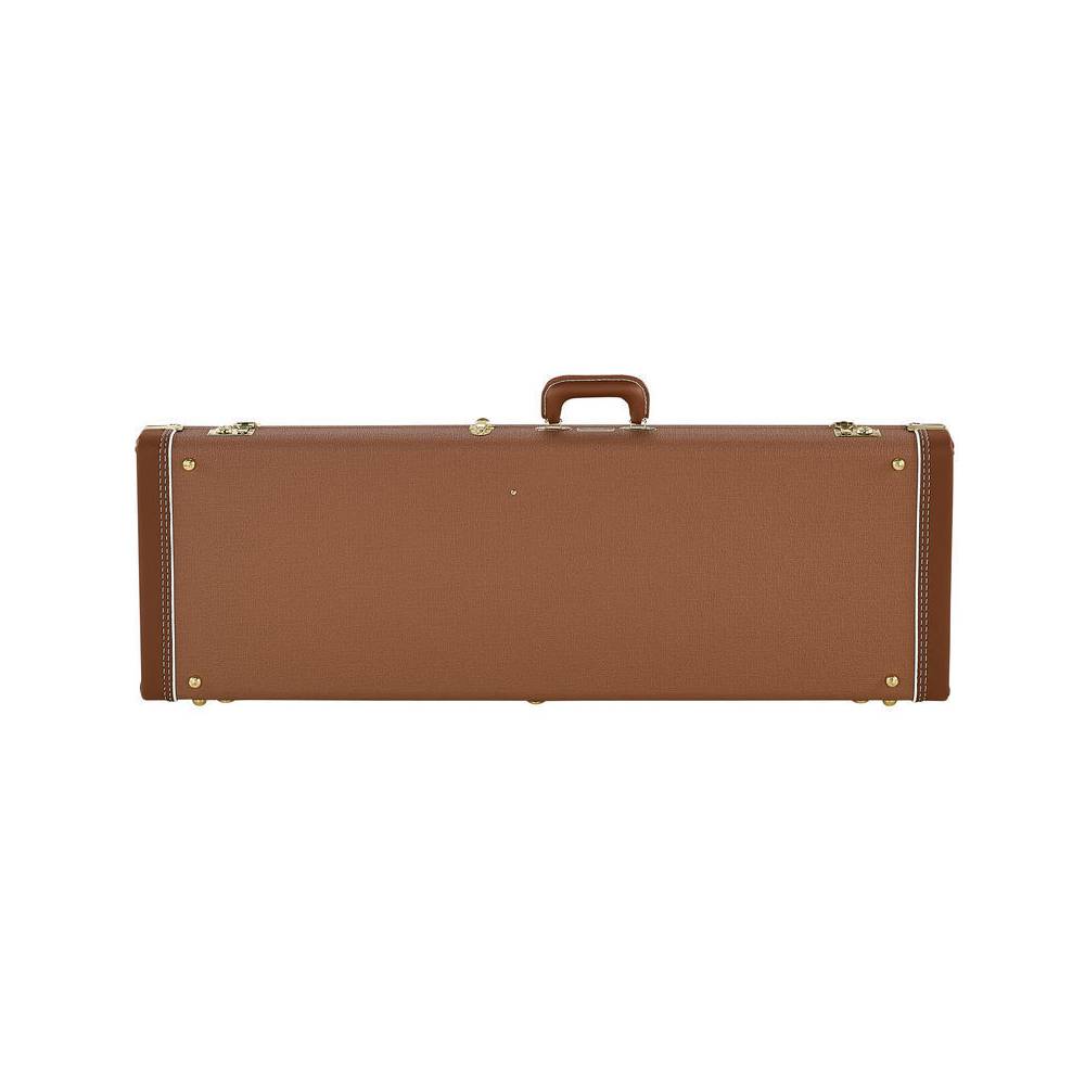 Fender G&G Deluxe Strat/Tele Hardshell Case Brown & Gold Plush koffer voor Stratocaster en Telecaster