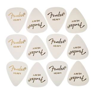 Fender 351 Classic Premium Celluloid Picks Heavy White 12 Pack