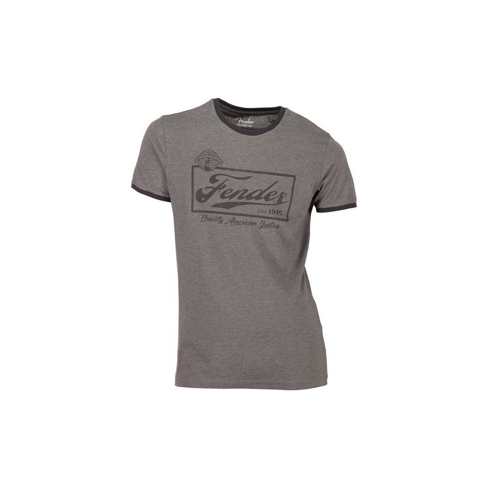 Fender Beer Label Men's Ringer Tee Gray/Black T-shirt XL
