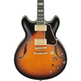 Ibanez AS2000 Artstar Prestige Brown Sunburst semi-akoestische gitaar met koffer