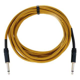 Cordial EI5PP-TWEED-YE Elements instrumentkabel 6.3 TS jack recht 5m tweed geel