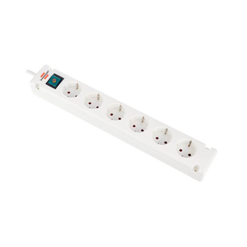 Brennenstuhl Bremounta stekkerdoos 6-voudig met veiligheidsschakelaar 3m wit