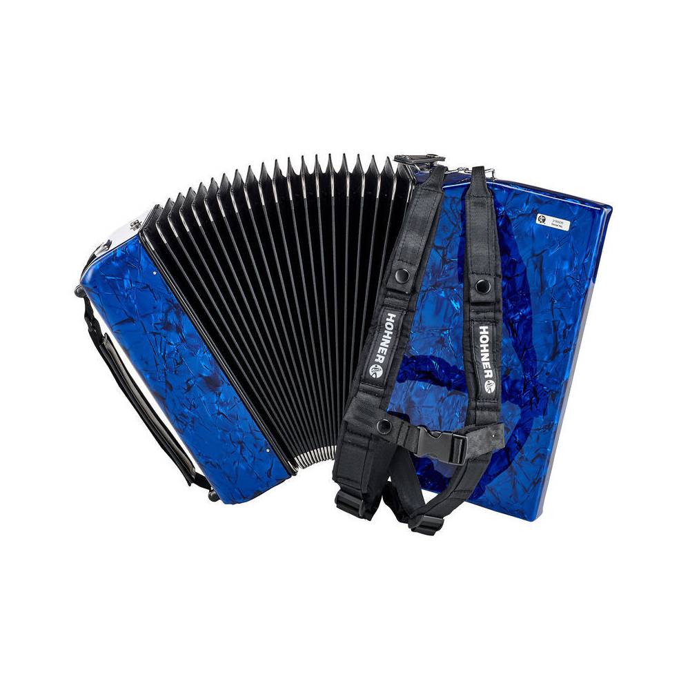 Hohner Bravo II 48 Blauw, Silent Key accordeon