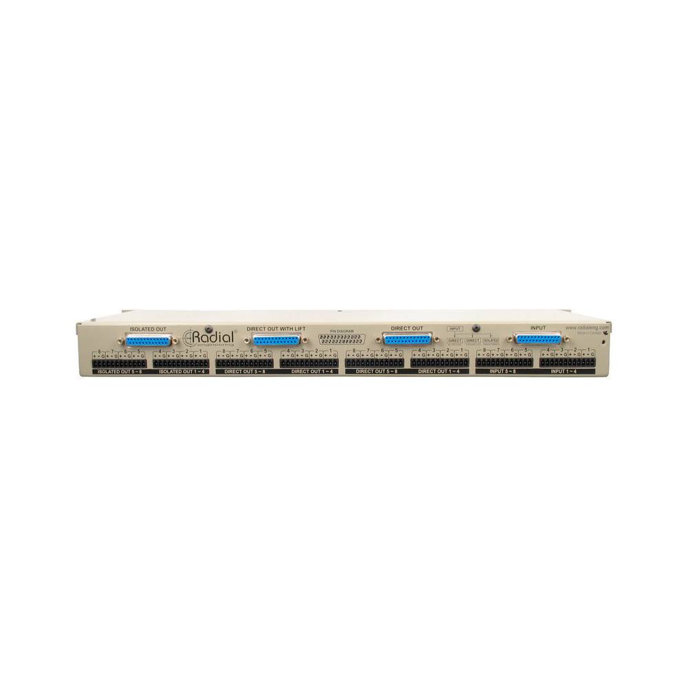 Radial OX8-R microfoonsplitter 8 kanalen rackmount - Radial transfo