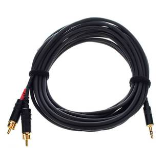 Cordial CFY3WCC-LONG Intro verloopkabel 3.5mm TRS jack - 2x RCA 3m zwart
