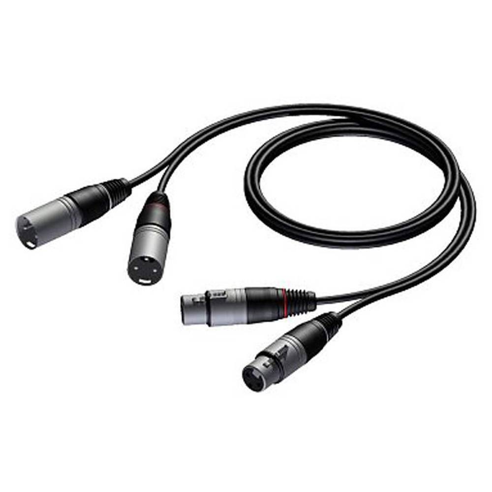 Procab CAB710 2x XLR female - 2x XLR male 1.50 meter