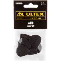 Dunlop Ultex Jazz III 2.0mm 6-pack plectrumset zwart