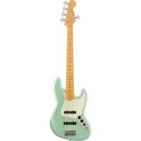 Fender American Professional II Jazz Bass V Mystic Surf Green MN 5-snarige elektrische basgitaar met koffer