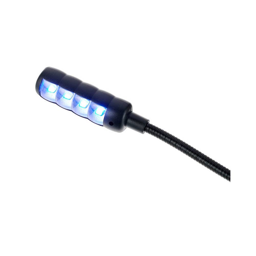 Adam Hall SLED 1 ULTRA USB C zwanenhals-lamp met USB-connector en 4 COB LED's