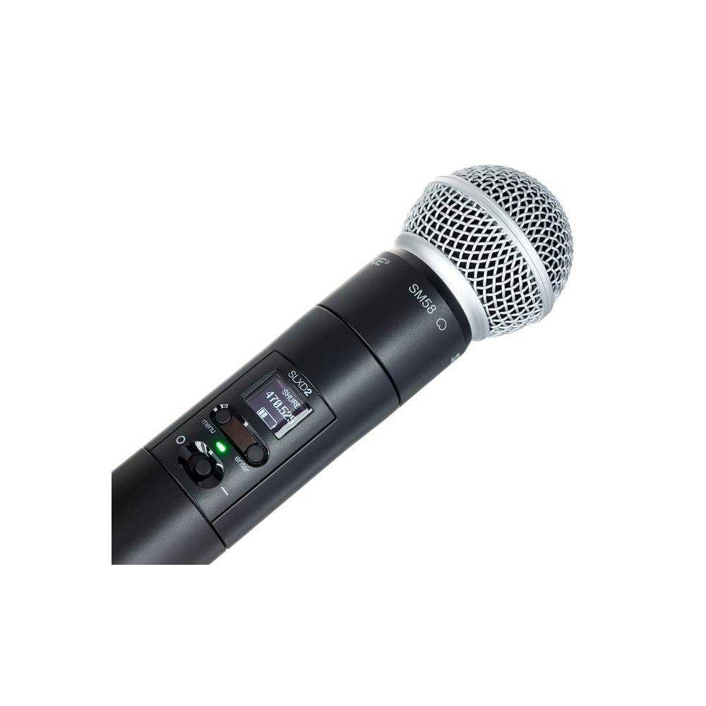 Shure SLXD124/85-H56 draadloze SM58 & WL185 microfoon combinatieset