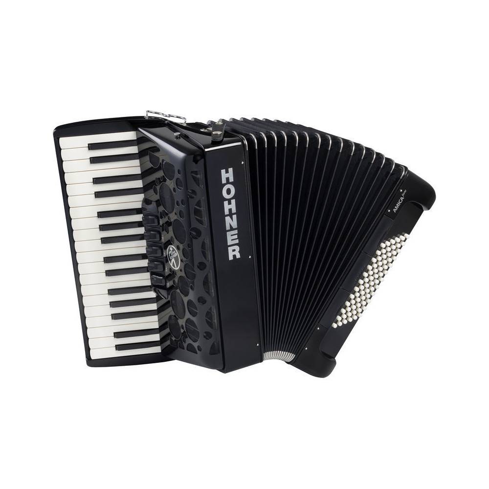 Hohner Amica Forte III 72 Zwart, Silent Key accordeon