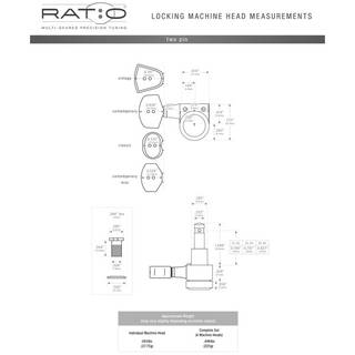 Graph Tech PRL-8341-C0 Ratio Electric locking stemmechanieken 3x3 met vintage buttons chroom