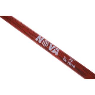 Nova by Vic Firth N2BR 2B drumstokken met houten tip, rood