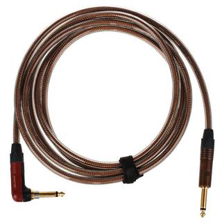 Cordial CSI3RP-METAL-SILENT ENCORE 6.3 TS jack haaks silent - 6.3 TS jack recht kabel 3m