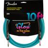 Fender Professional Glow in the Dark jackkabel 6.35 mm recht blauw 3 meter