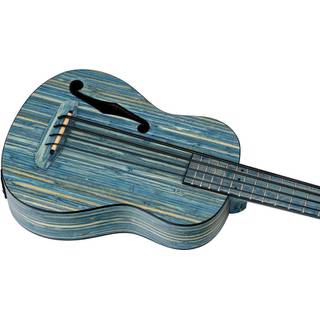 Ortega RUSWB-UB Bamboo Series Short Scale Uke Bass Stonewashed E/A bas ukelele met gigbag
