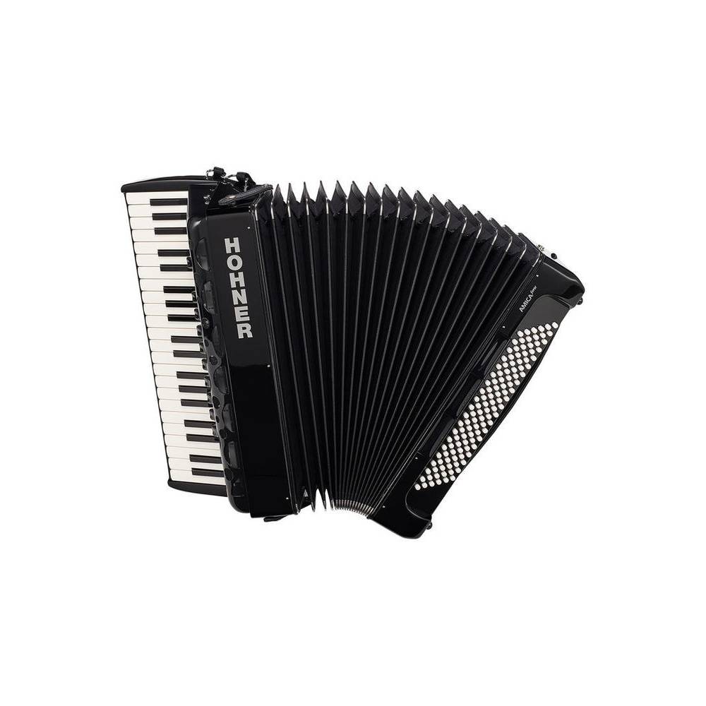 Hohner Amica Forte IV 120 Zwart, Silent Key accordeon