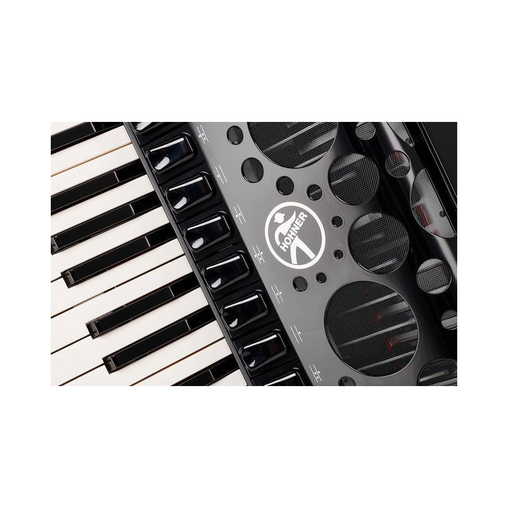Hohner Amica Forte IV 120 Zwart, Silent Key accordeon