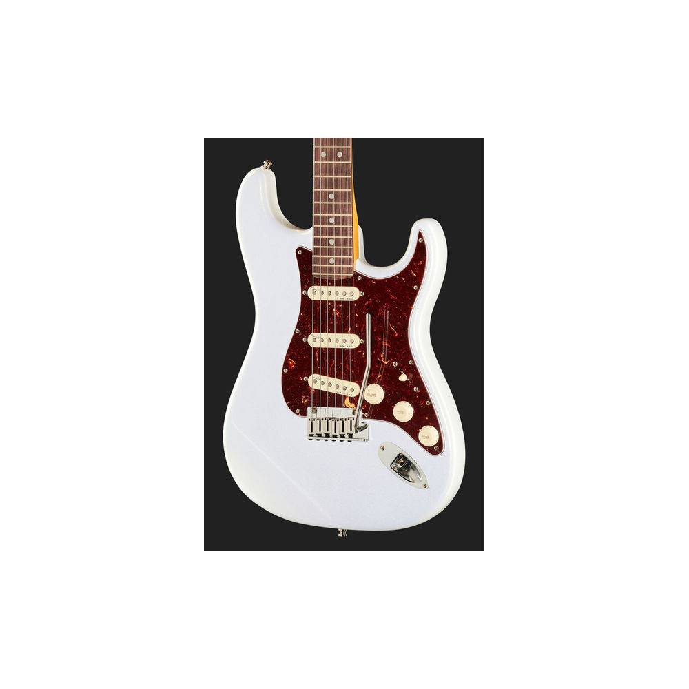 Fender American Ultra Stratocaster Arctic Pearl RW met koffer