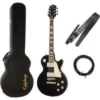Epiphone Les Paul Standard '60s Ebony elektrische gitaar + koffer + accessoires