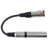 DAP FLA04 Transformator adapter Jack female naar XLR male met schakelaar