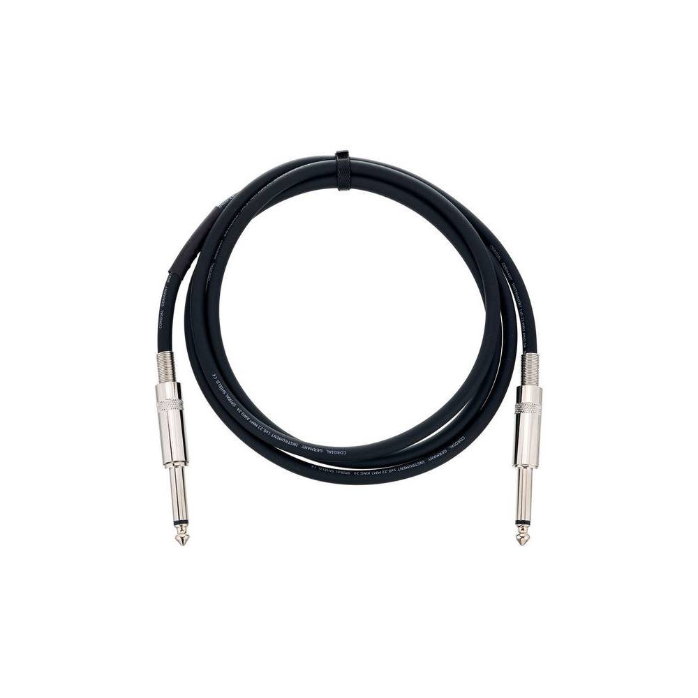 Cordial EI1.5PP Elements instrumentkabel 2x recht 6.3mm TS jack - 1.5m zwart