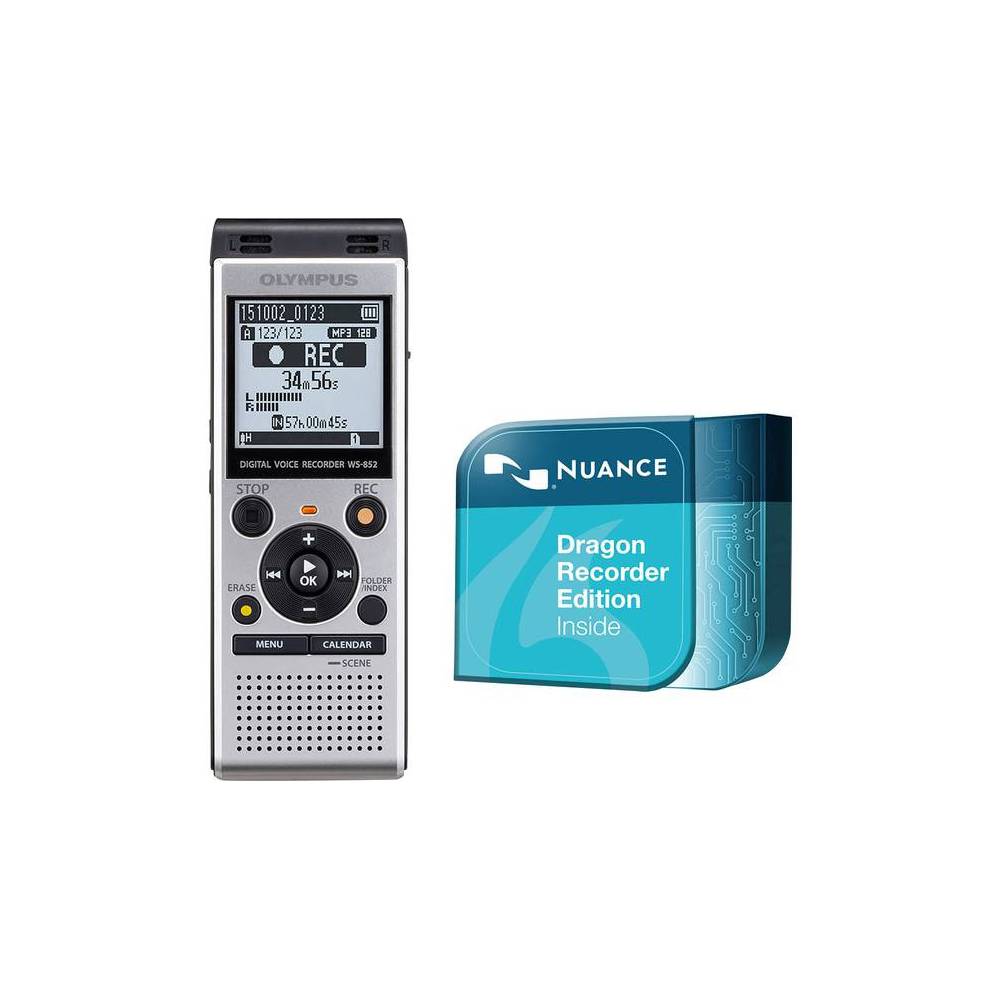 Olympus WS-852 Dragon Edition audio recorder (zilver)