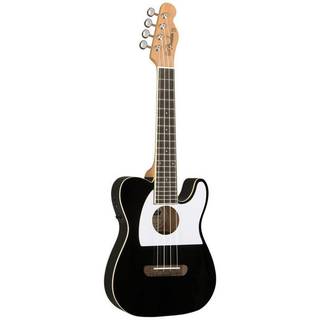 Fender Fullerton Tele Uke Black elektrisch-akoestische concert ukelele