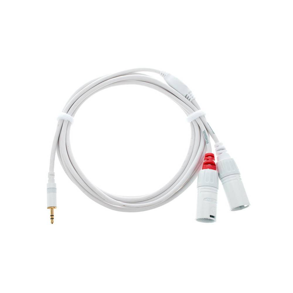 Cordial CFY1.5WMM-LONG-SNOW Intro verloopkabel 3.5mm TRS jack - 2x XLR 1.5m wit