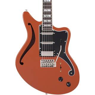 D'Angelico Deluxe Bedford SH LE Tremolo Rust semi-akoestische gitaar met koffer
