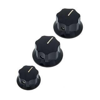 Fender knoppen voor Jazz Bass zwart (set van 3)